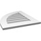 Ekena Millwork Quarter Round Top Left Surface Mount PVC Gable Vent w/ 3-1/2"W x 1"P Standard Frame, 20"W x 24"H GVPQL20X2401SN - alternate 5